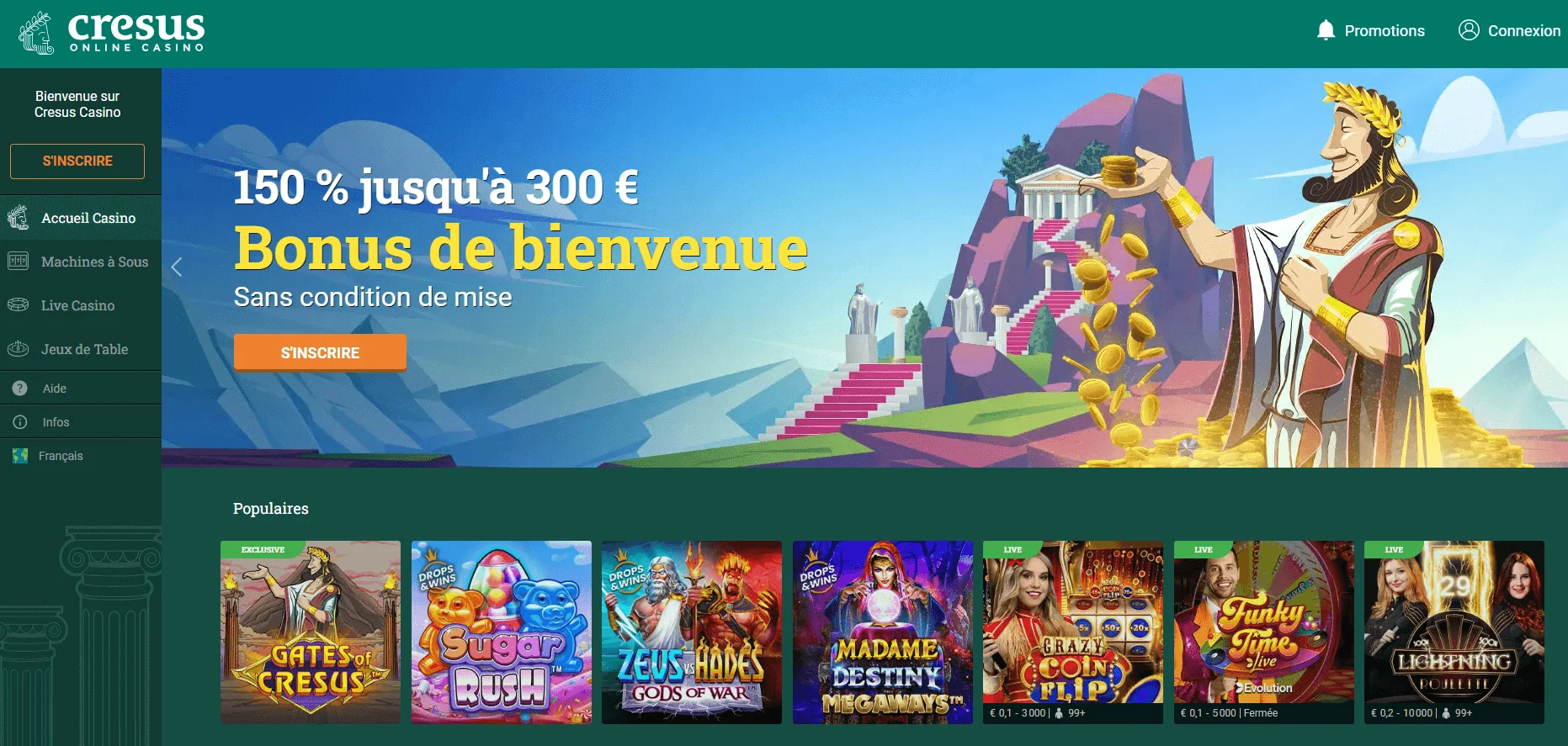 Aperçu de Cresus Casino